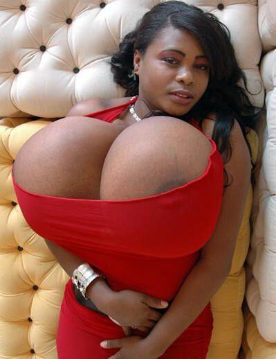 Big Black Boobs Ebony Porn Star - Images: Huge black tits bulges out...