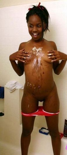 Young black teen playing