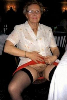 Filthy granny shows her